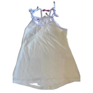 NEW PLANET SEA girls' terry racerback cover up in cream
